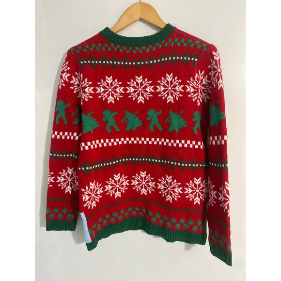33 Degrees women’s Christmas sweater size L dabbing through the snow - Picture 3 of 5
